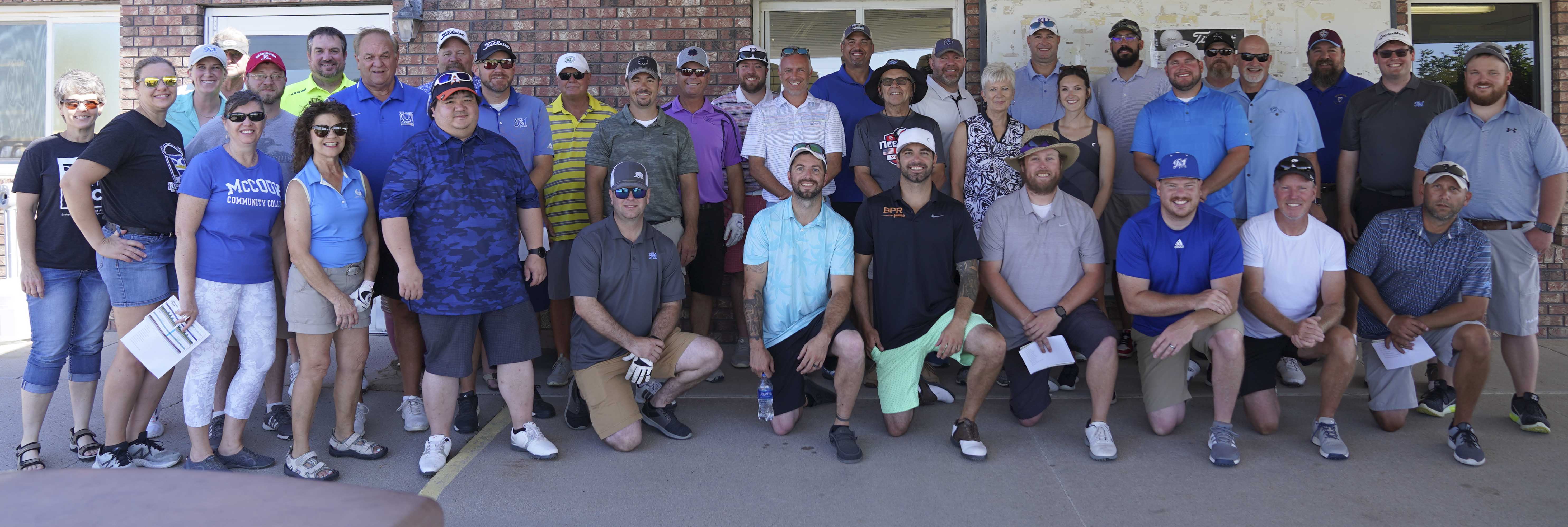 McCook Community College alumni and staff gathered for a group photo prior to Saturday’s MCC alumni/community golf tournament held at Heritage Hills Golf Course.