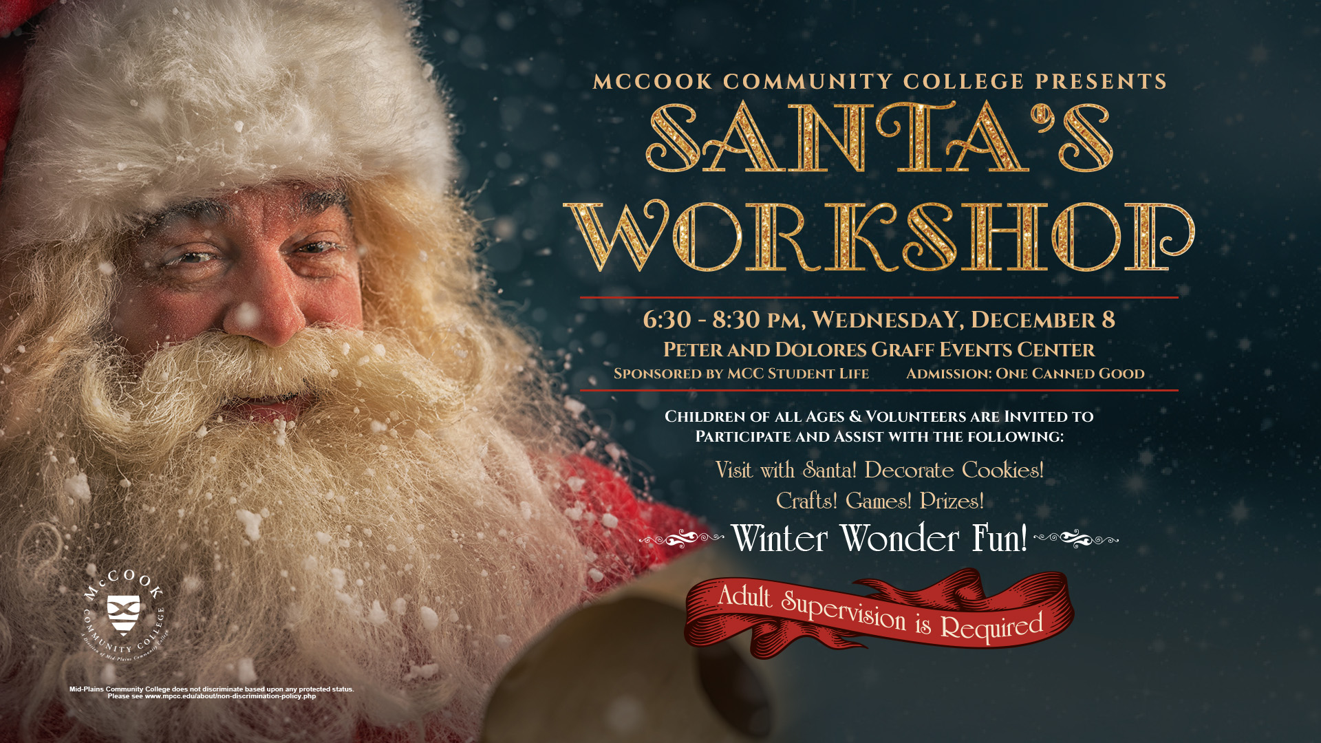 Santa's Workshop at MCC Dec. 8