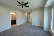 Photo of the master bedroom in the project house at 2121 Iron Eagle Court in North Platte.