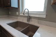 Photo of the kitchen island in the project house at 2121 Iron Eagle Court in North Platte.