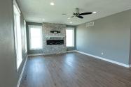 Photo of the kitchen island in the project house at 2121 Iron Eagle Court in North Platte.