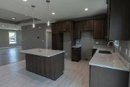Photo of the kitchen in the project house at 2121 Iron Eagle Court in North Platte.