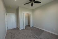 Photo of one of the guest bedrooms in the project house at 2121 Iron Eagle Court in North Platte.