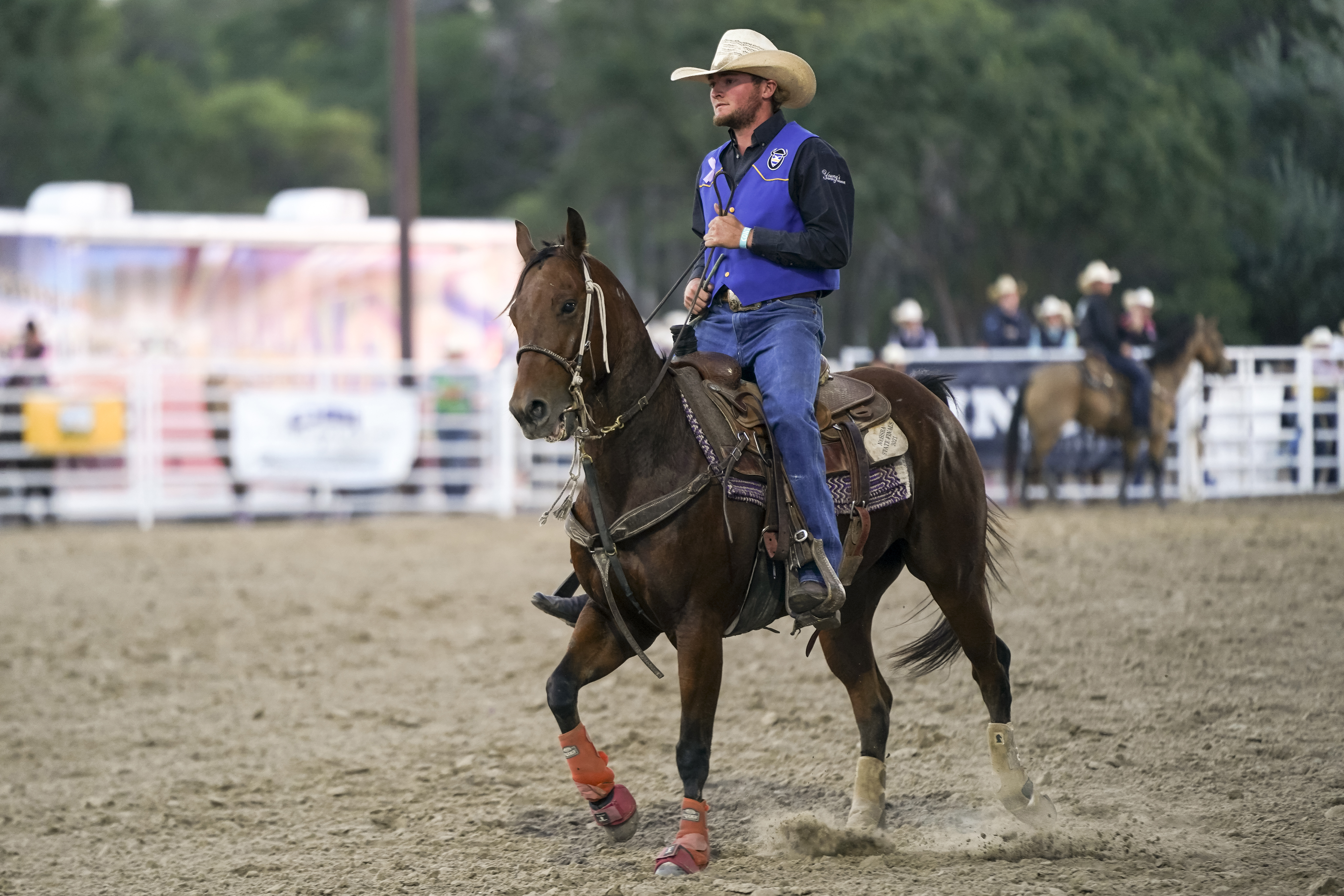 Jace Richter watches his teammates compete at the MPCC Stampede in early September.
