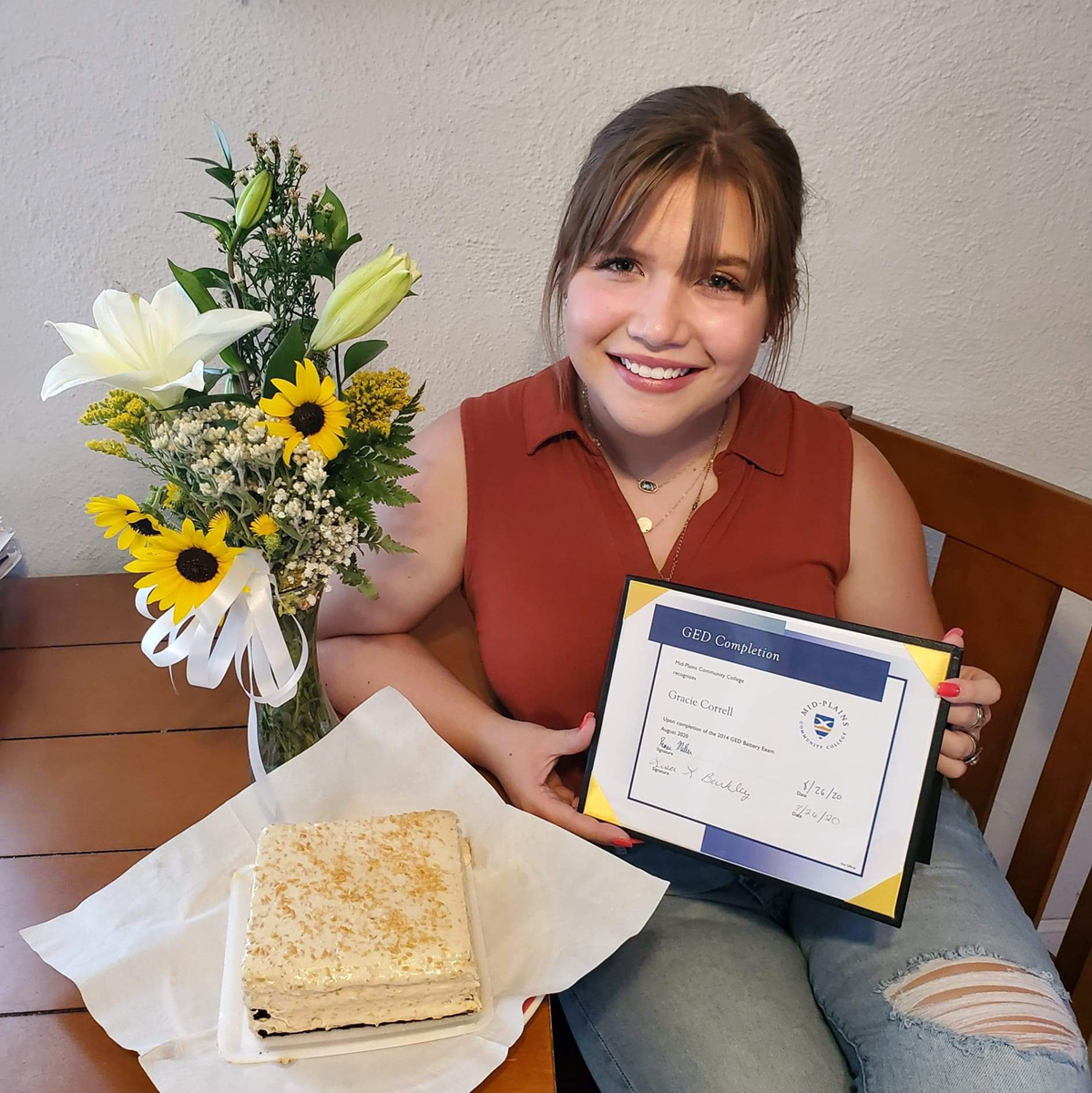 gracie correll ged certificate