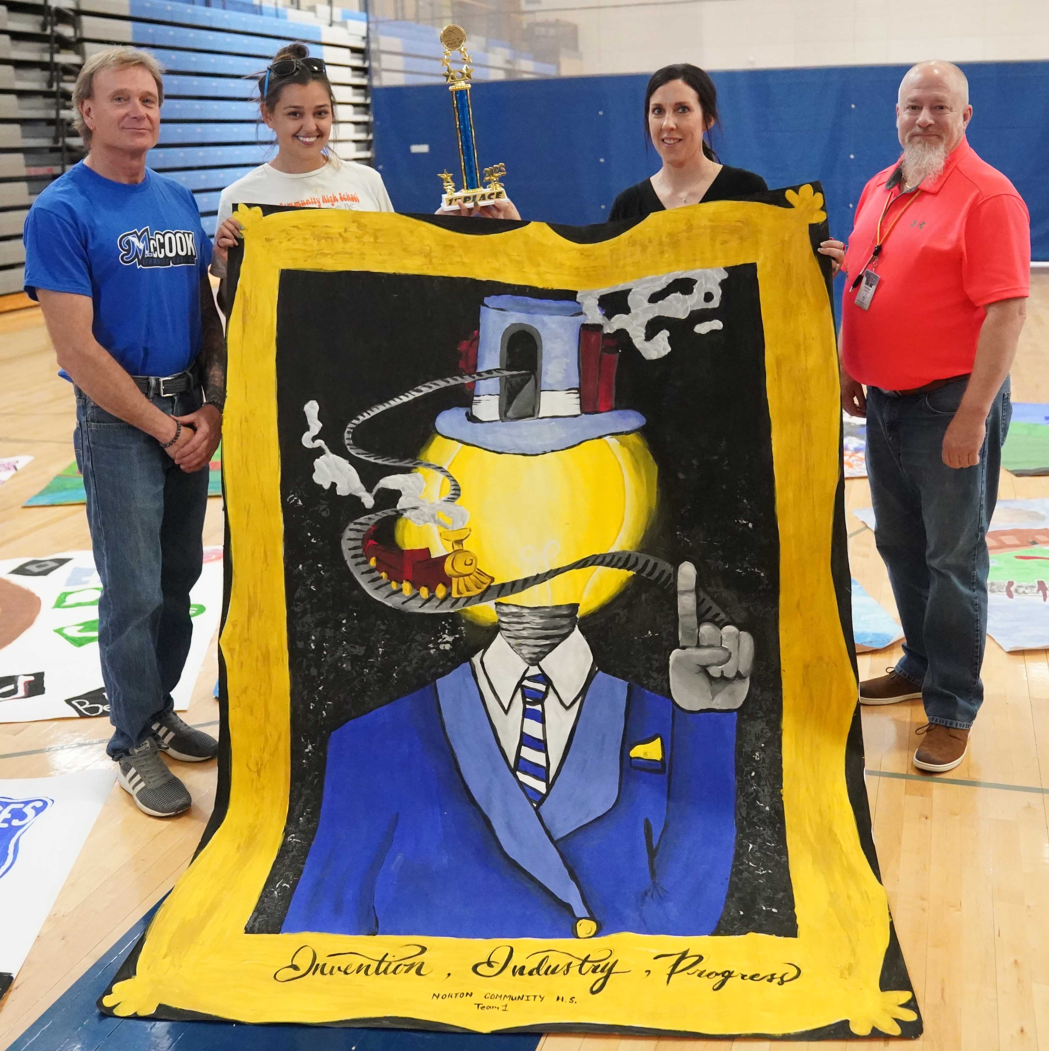 Norton Community High School's winning Paint-In entry
