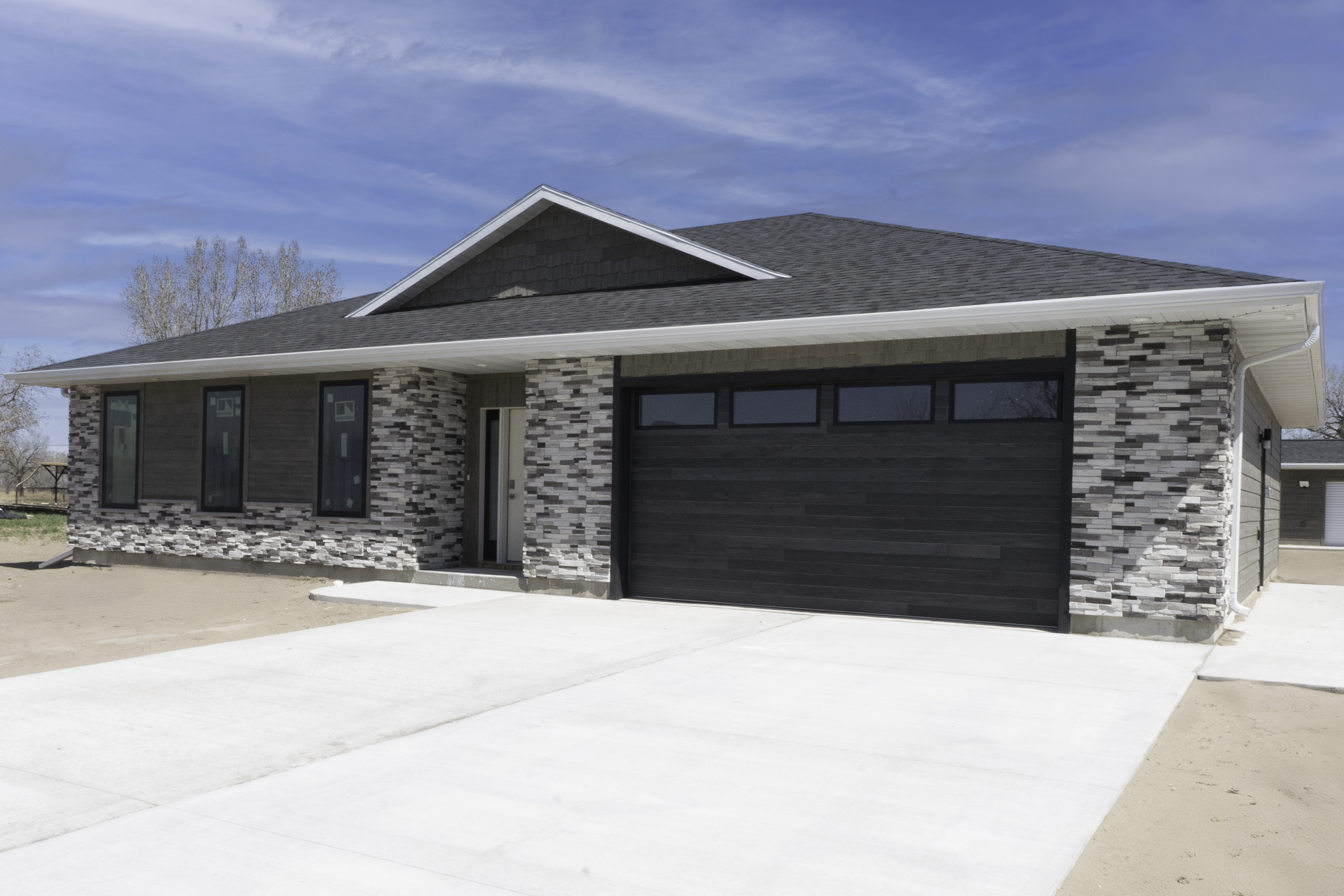 The house at 2121 Iron Eagle Court is being built by students in building trades programs.