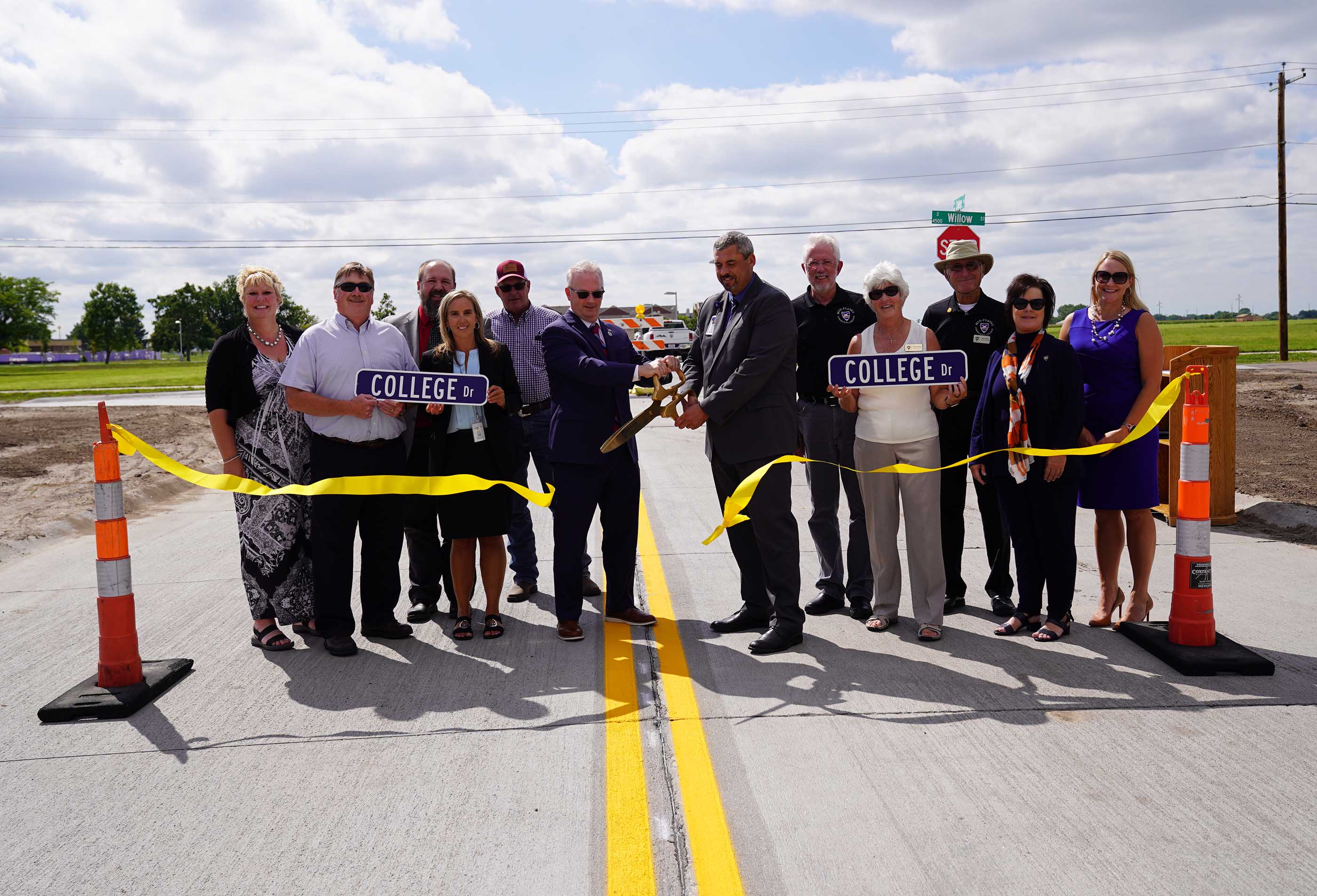 College Drive ribbon cutting